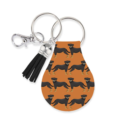 Jolitee Neoprene AirTag Compatible Case Keychain – Durable & Stylish Holder with Secure Ring and Clip, Compatible with Apple AirTag (Rottweiler) by Jolitee