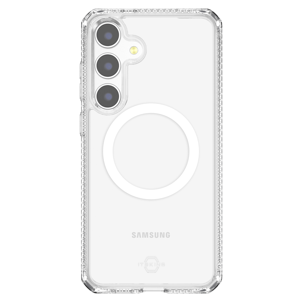 ITSkins Hybrid_R Clear MagSafe Case for Samsung Galaxy S 2025 Medium