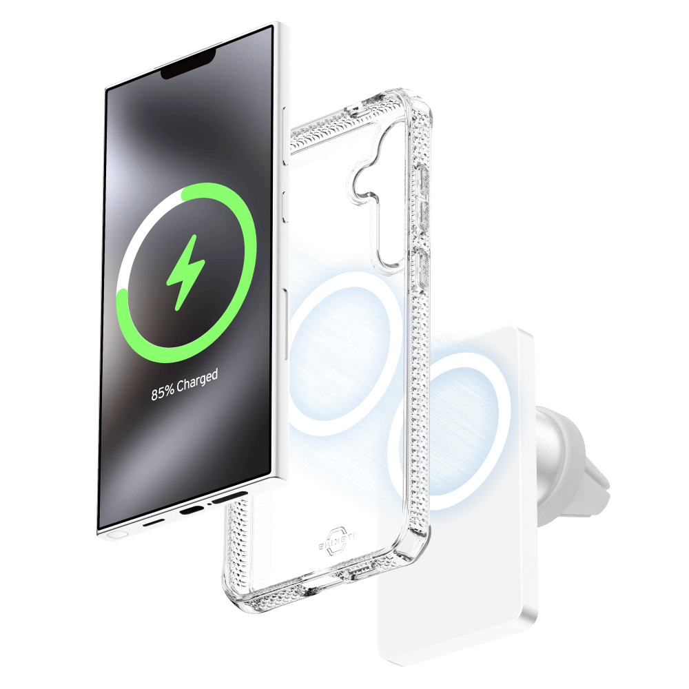 ITSkins Hybrid_R Clear MagSafe Case for Samsung Galaxy S 2025 Medium by ITSkins