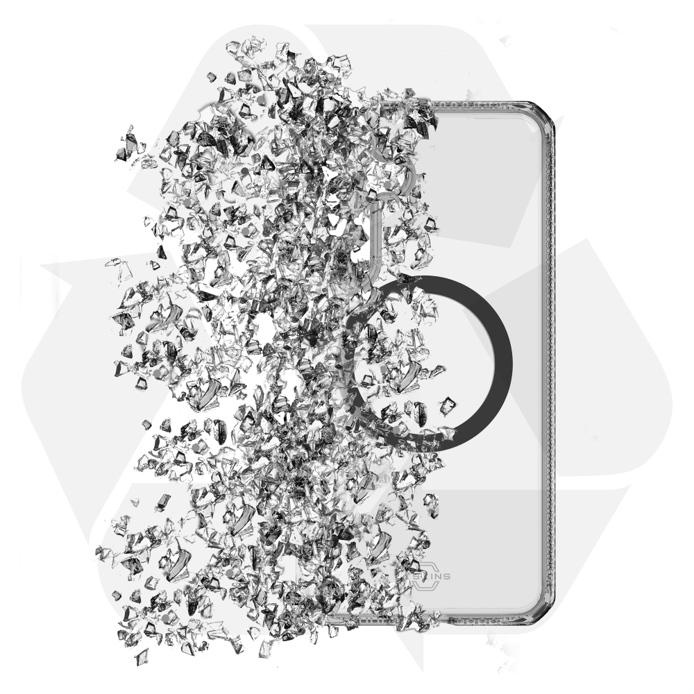 ITSkins Hybrid_R Clear MagSafe Case for Samsung Galaxy S 2025 Small by ITSkins
