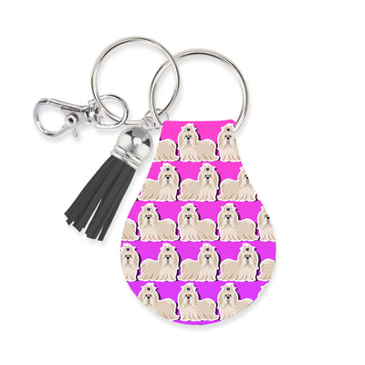 Jolitee Neoprene AirTag Compatible Case Keychain – Durable & Stylish Holder with Secure Ring and Clip, Compatible with Apple AirTag (Shih Tzu) by Jolitee