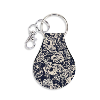 Jolitee Neoprene AirTag Compatible Case Keychain – Durable & Stylish Holder with Secure Ring and Clip, Compatible with Apple AirTag (Skull With Crown) by Jolitee