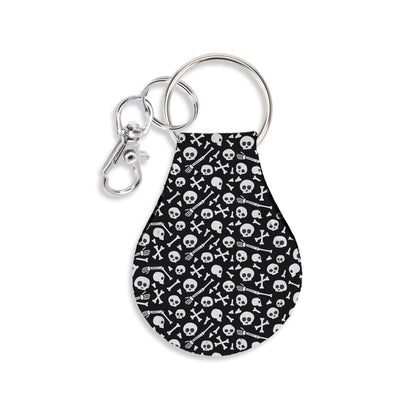 Jolitee Neoprene AirTag Compatible Case Keychain – Durable & Stylish Holder with Secure Ring and Clip, Compatible with Apple AirTag (Skull Pattern) by Jolitee