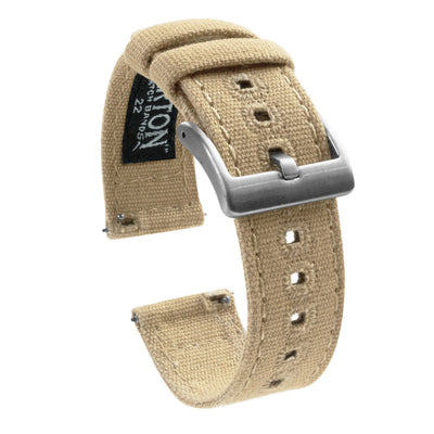 Samsung Galaxy Watch Khaki Canvas Watch Band by Barton Watch Bands