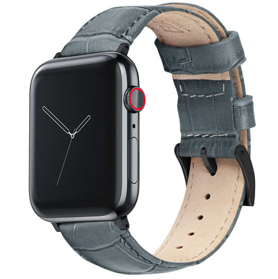Apple Watch | Smoke Grey Alligator Grain Leather - Barton Watch Bands