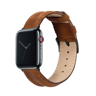 Apple Watch Caramel Brown Classic Horween® Leather Watch Band by Barton Watch Bands
