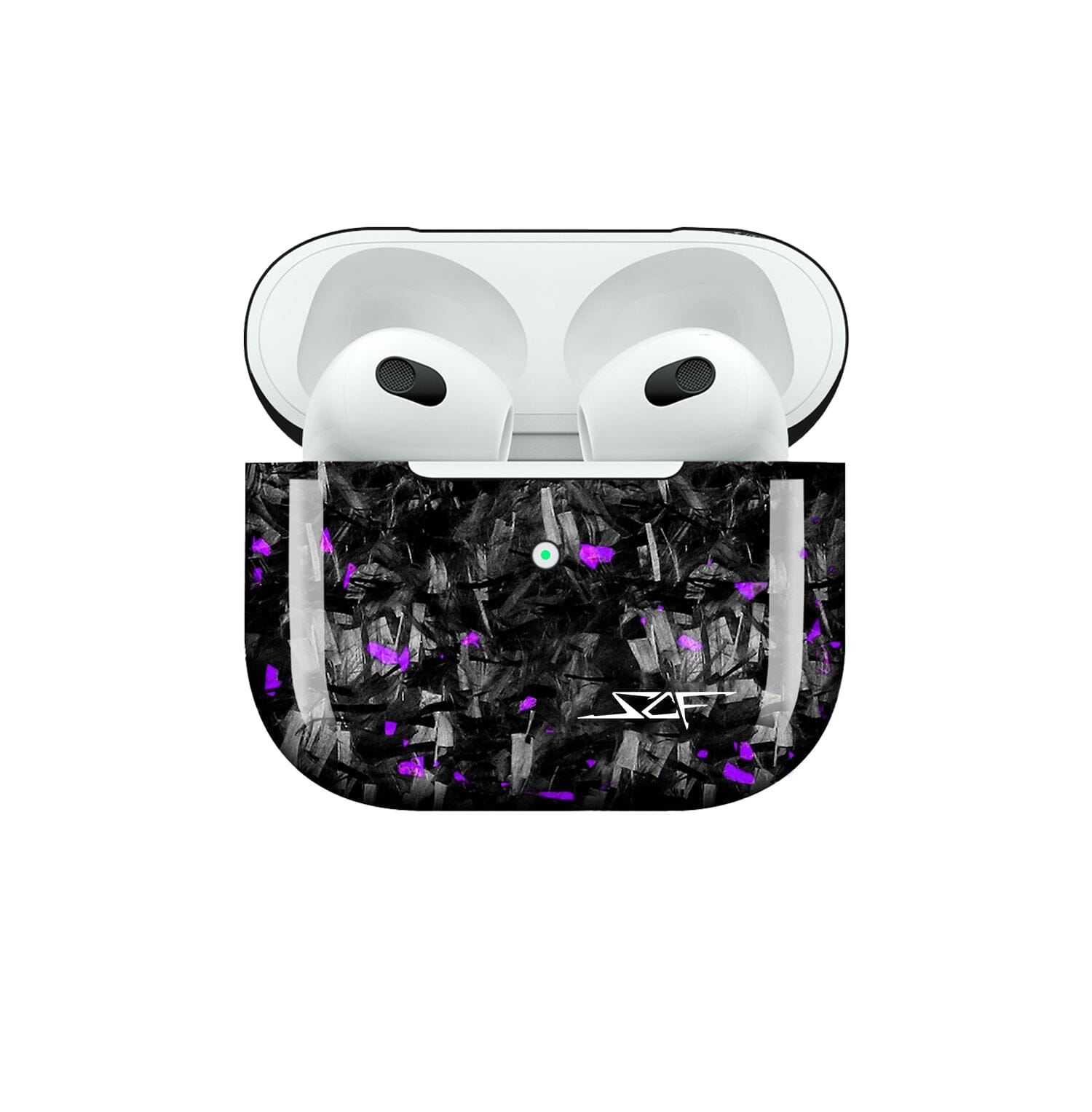 Apple AirPods | Purple Flake Real Forged Carbon Fiber Case