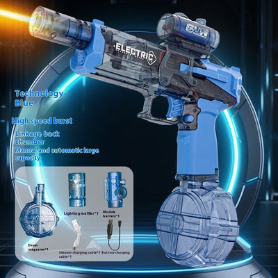 Fire Rat Electric Water Pistol with LED Light - Fully Automatic Water Gun for Summer Fun, Sports, and Kids' Gifts by G8Central.com