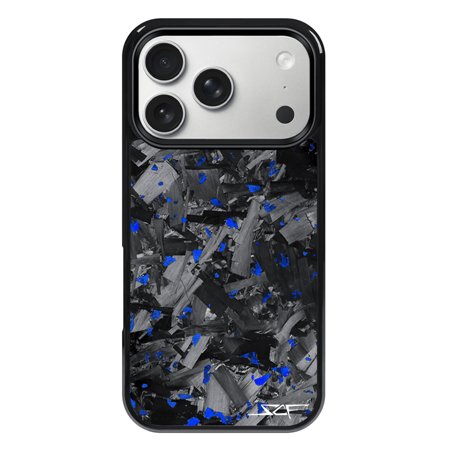 iPhone | Blue Flake Real Forged Chunk Carbon Fiber Phone Case | CLASSIC Series
