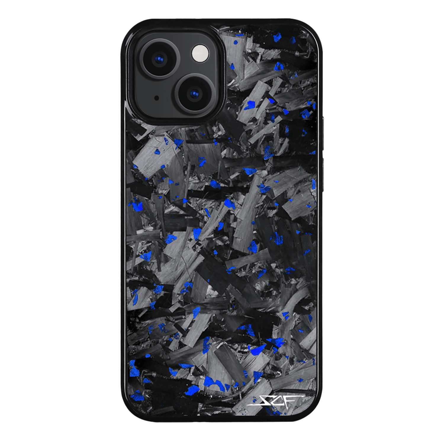 iPhone | Blue Flake Real Forged Chunk Carbon Fiber Phone Case | CLASSIC Series