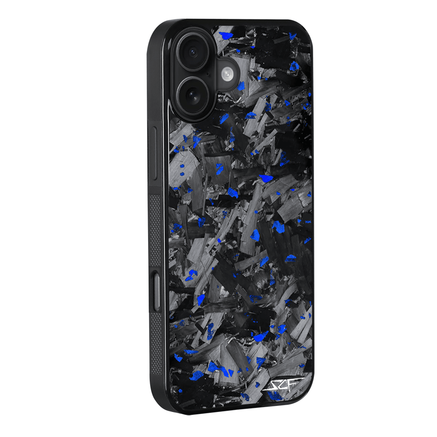 iPhone | Blue Flake Real Forged Chunk Carbon Fiber Phone Case | CLASSIC Series