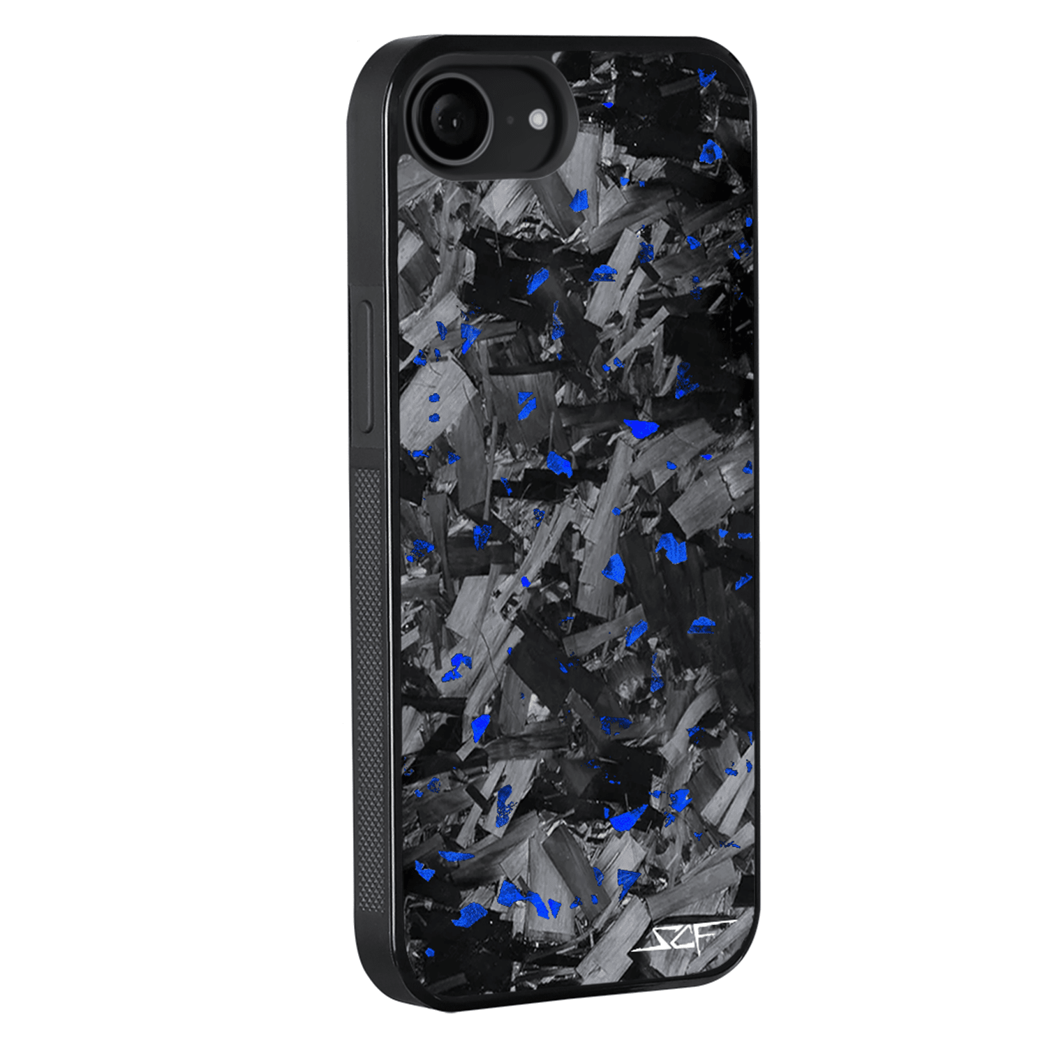 iPhone | Blue Flake Real Forged Chunk Carbon Fiber Phone Case | CLASSIC Series