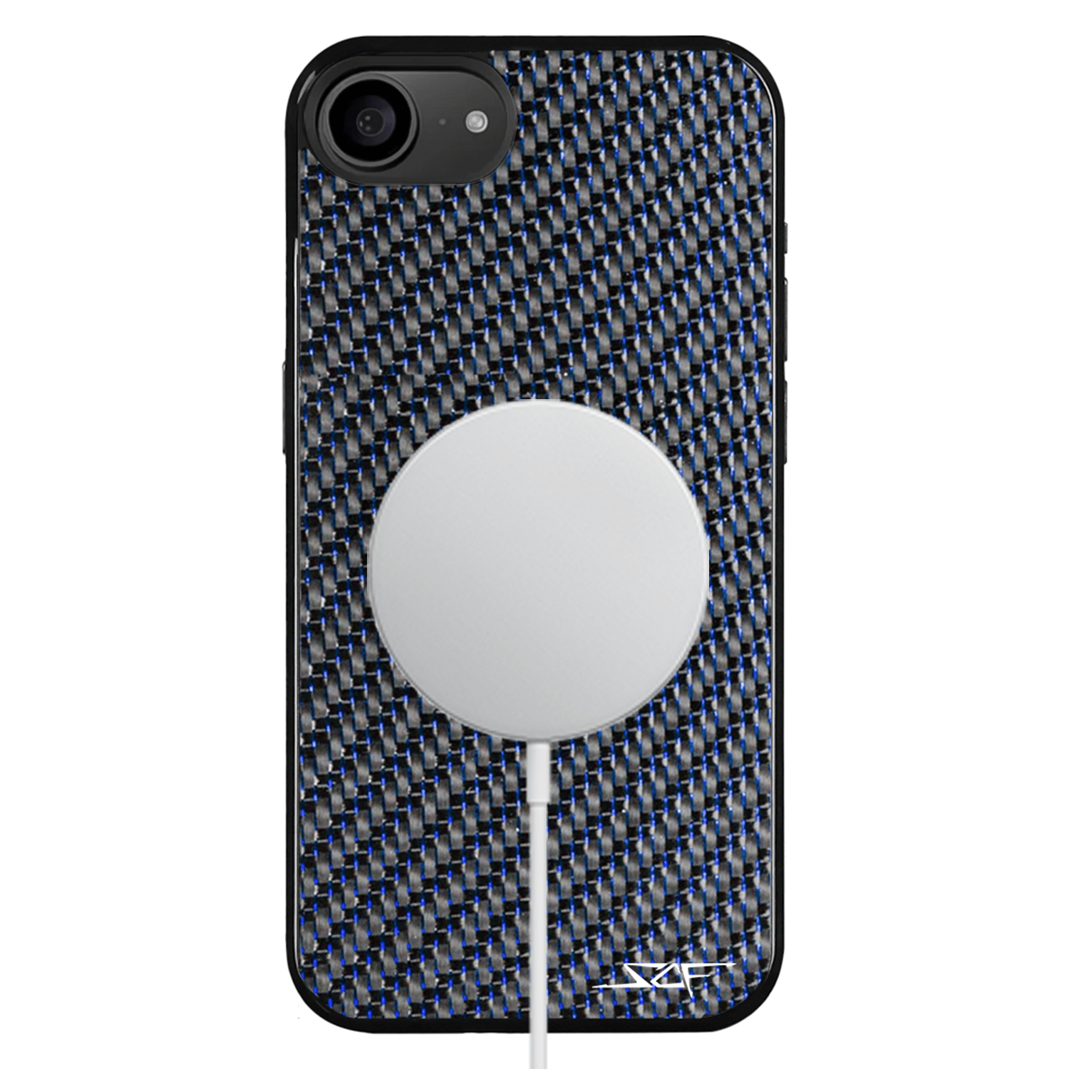 iPhone | Blue Lace Real Carbon Fiber Phone Case | CLASSIC Series