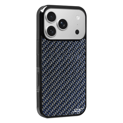 iPhone | Blue Lace Real Carbon Fiber Phone Case | CLASSIC Series
