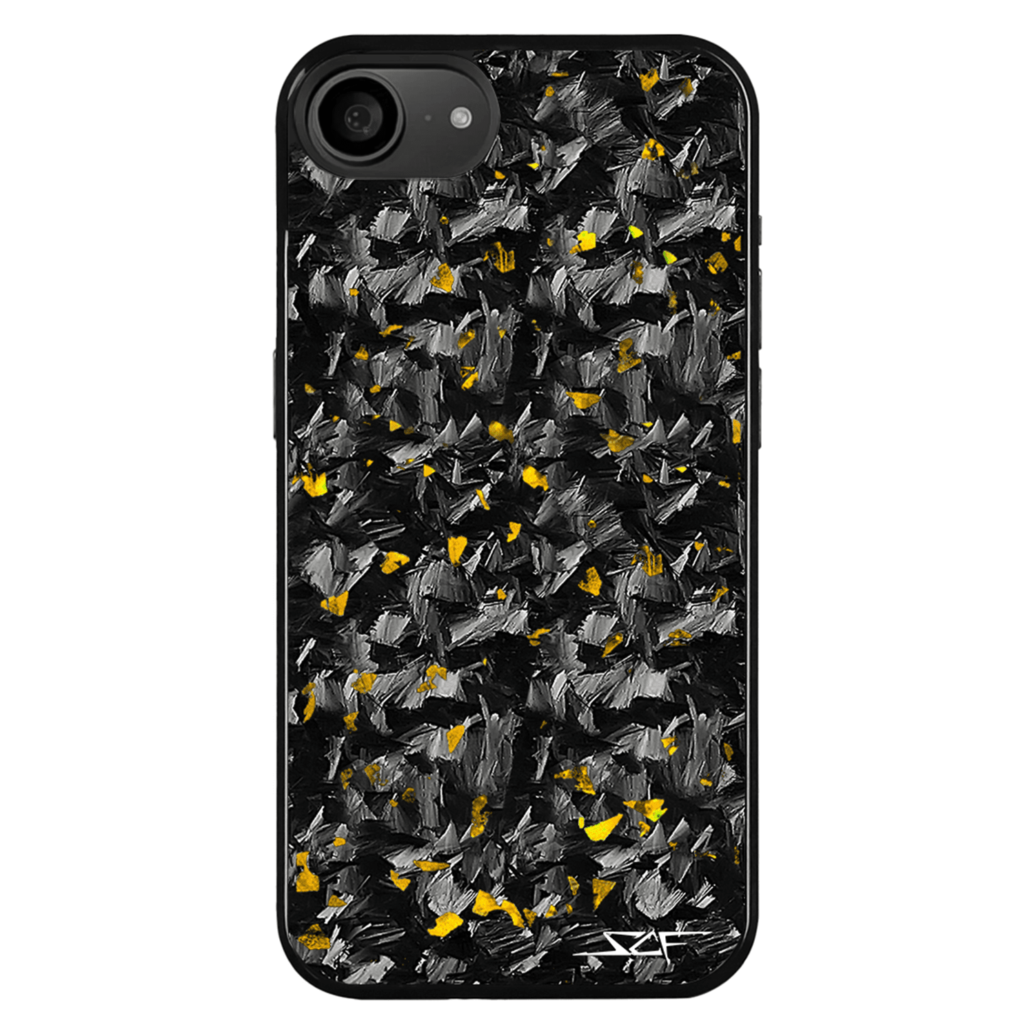 iPhone | Gold Flake Real Forged Carbon Fiber Phone Case | CLASSIC Series