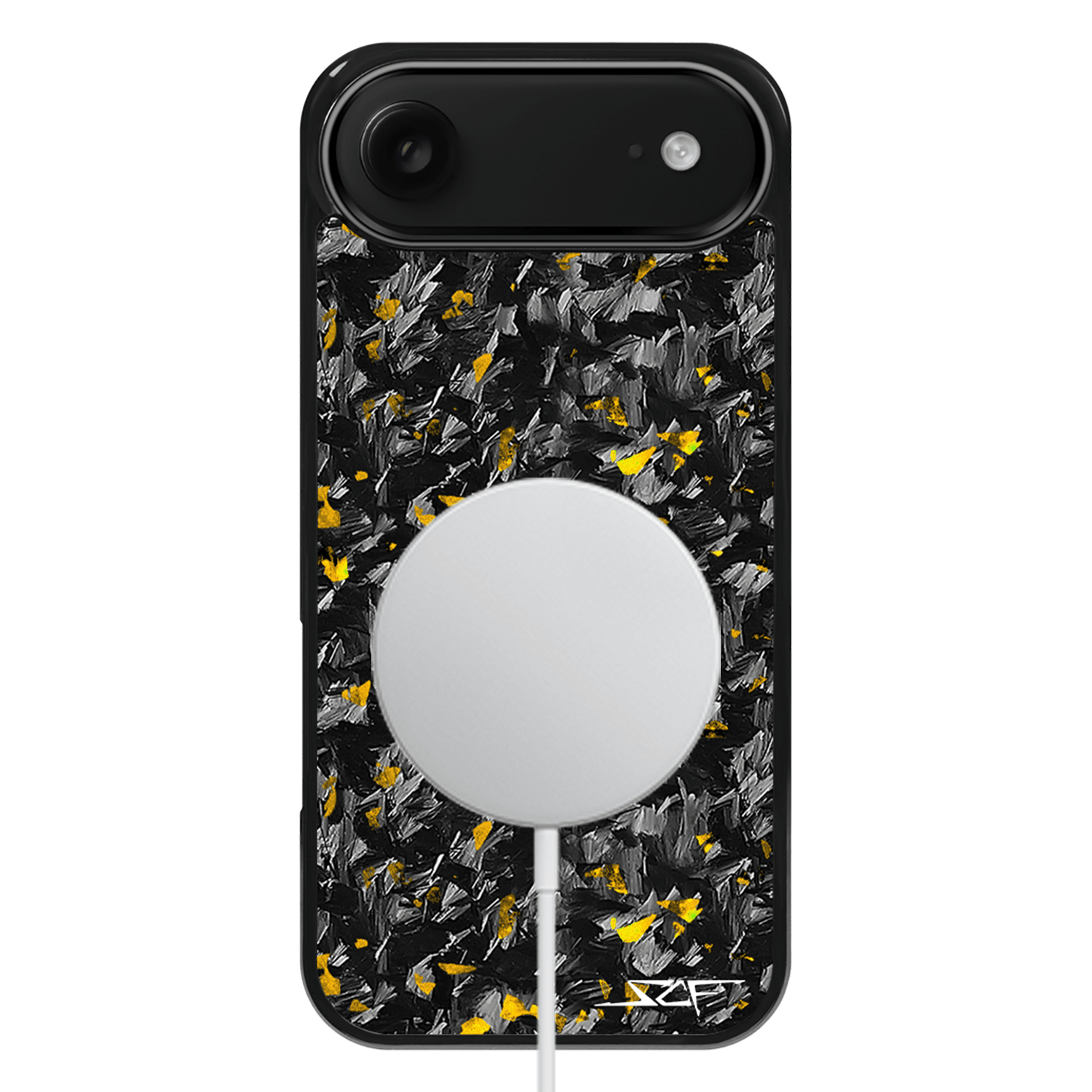 iPhone | Gold Flake Real Forged Carbon Fiber Phone Case | CLASSIC Series