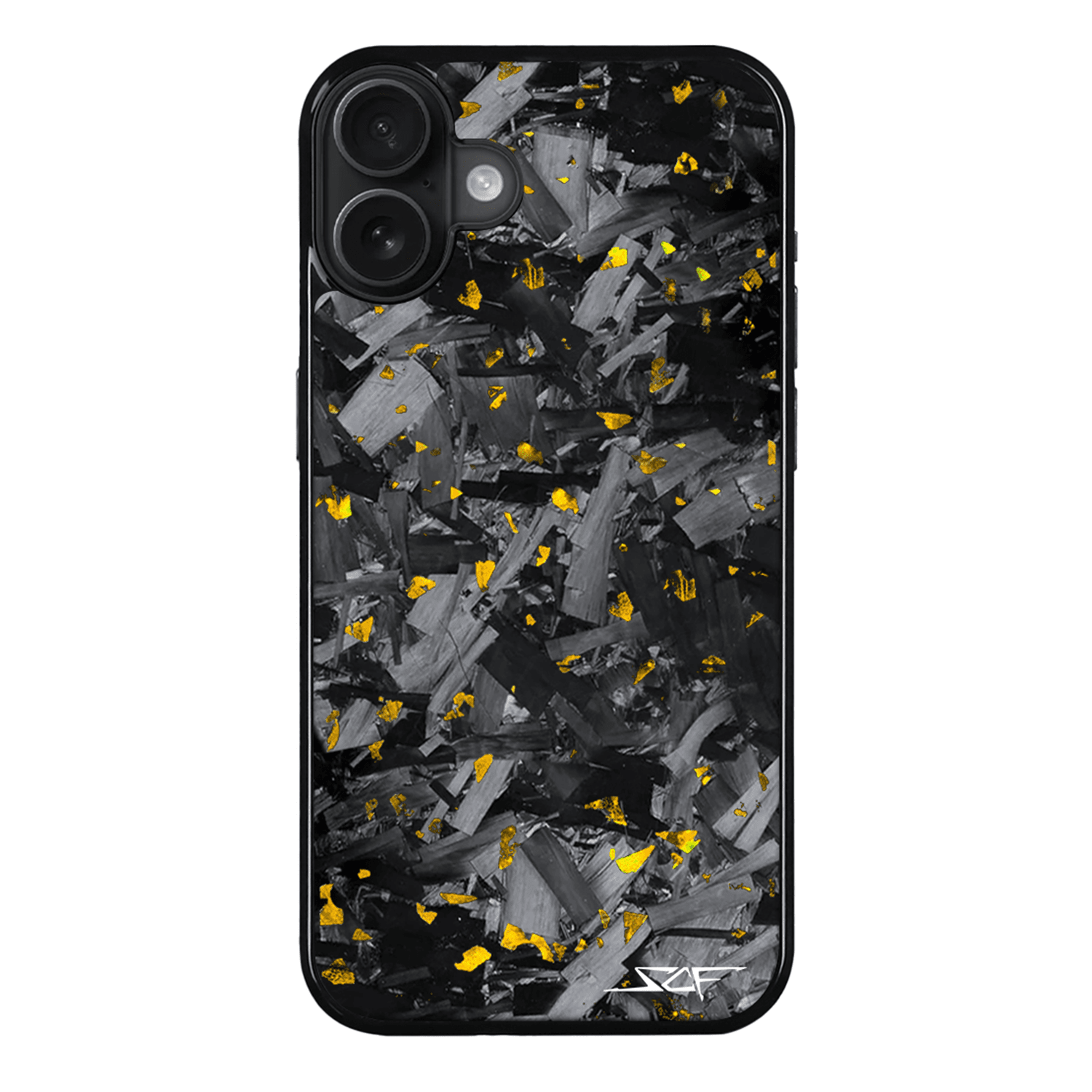 iPhone | Gold Flake Real Forged Chunk Carbon Fiber Phone Case | CLASSIC Series