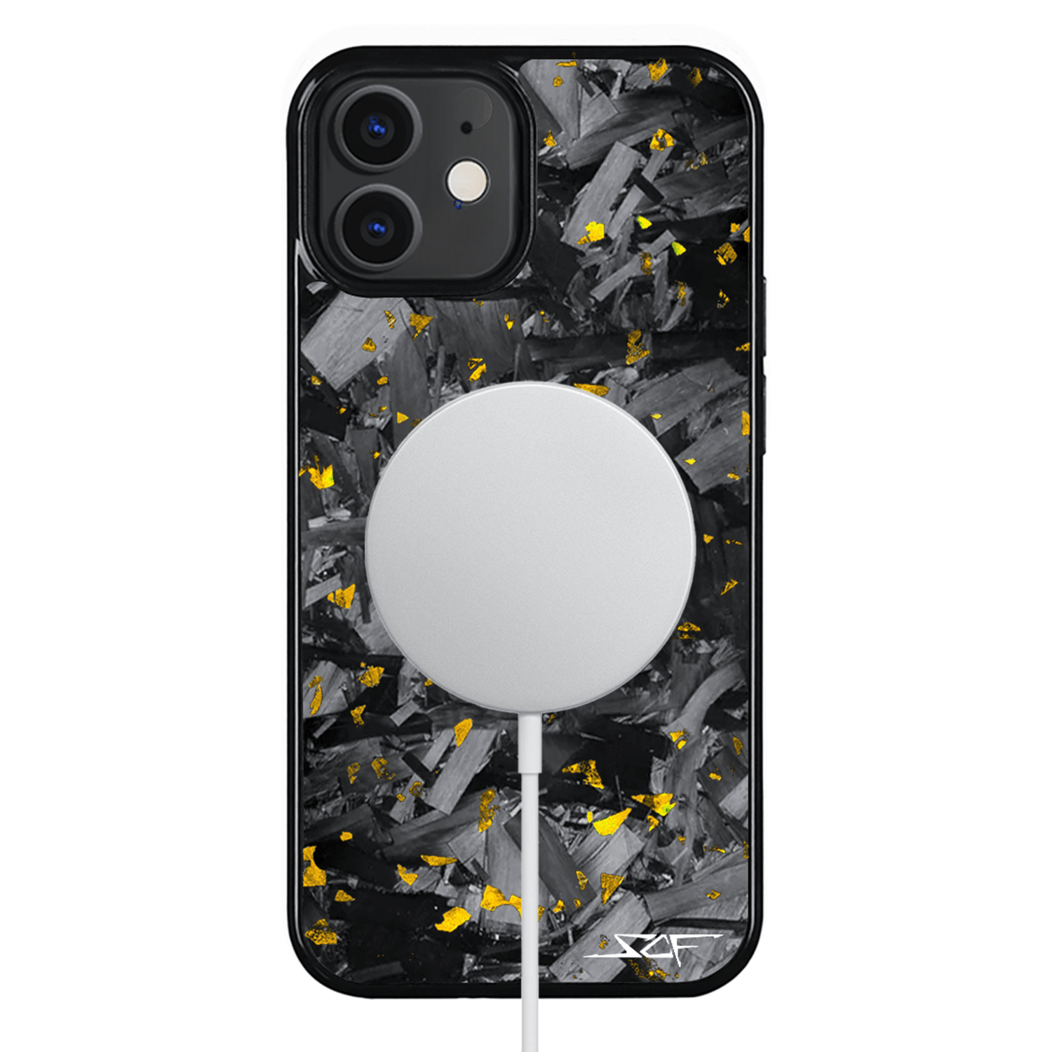 iPhone | Gold Flake Real Forged Chunk Carbon Fiber Phone Case | CLASSIC Series