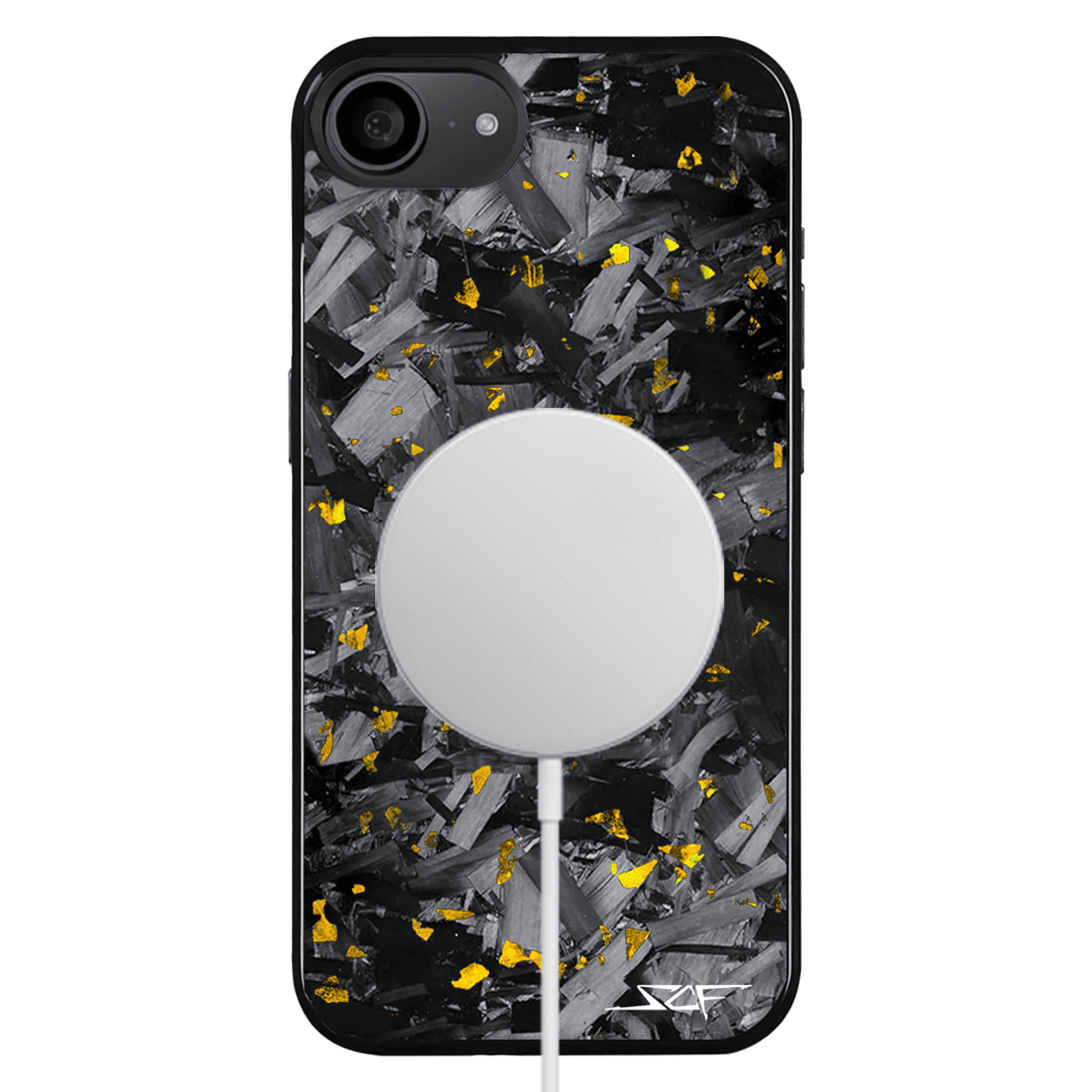 iPhone | Gold Flake Real Forged Chunk Carbon Fiber Phone Case | CLASSIC Series