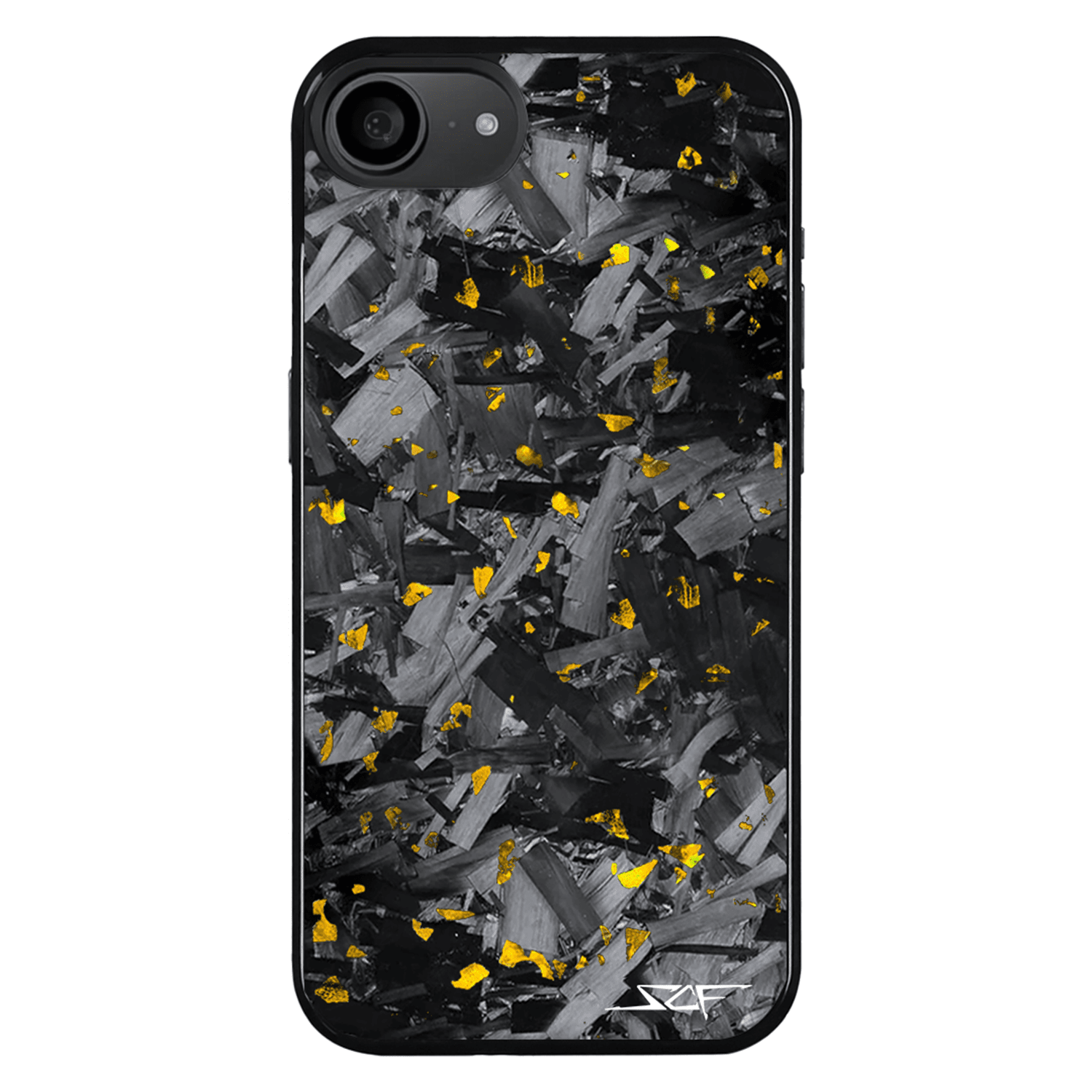 iPhone | Gold Flake Real Forged Chunk Carbon Fiber Phone Case | CLASSIC Series