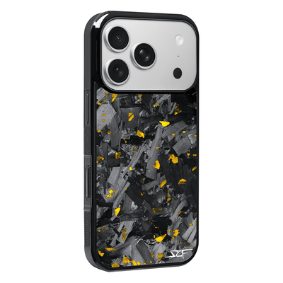 iPhone | Gold Flake Real Forged Chunk Carbon Fiber Phone Case | CLASSIC Series