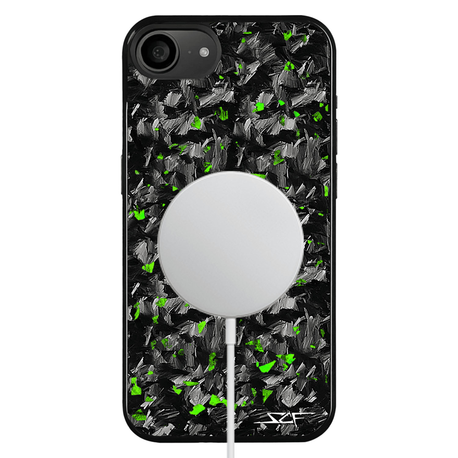 iPhone | Green Flake Real Forged Carbon Fiber Phone Case | CLASSIC Series
