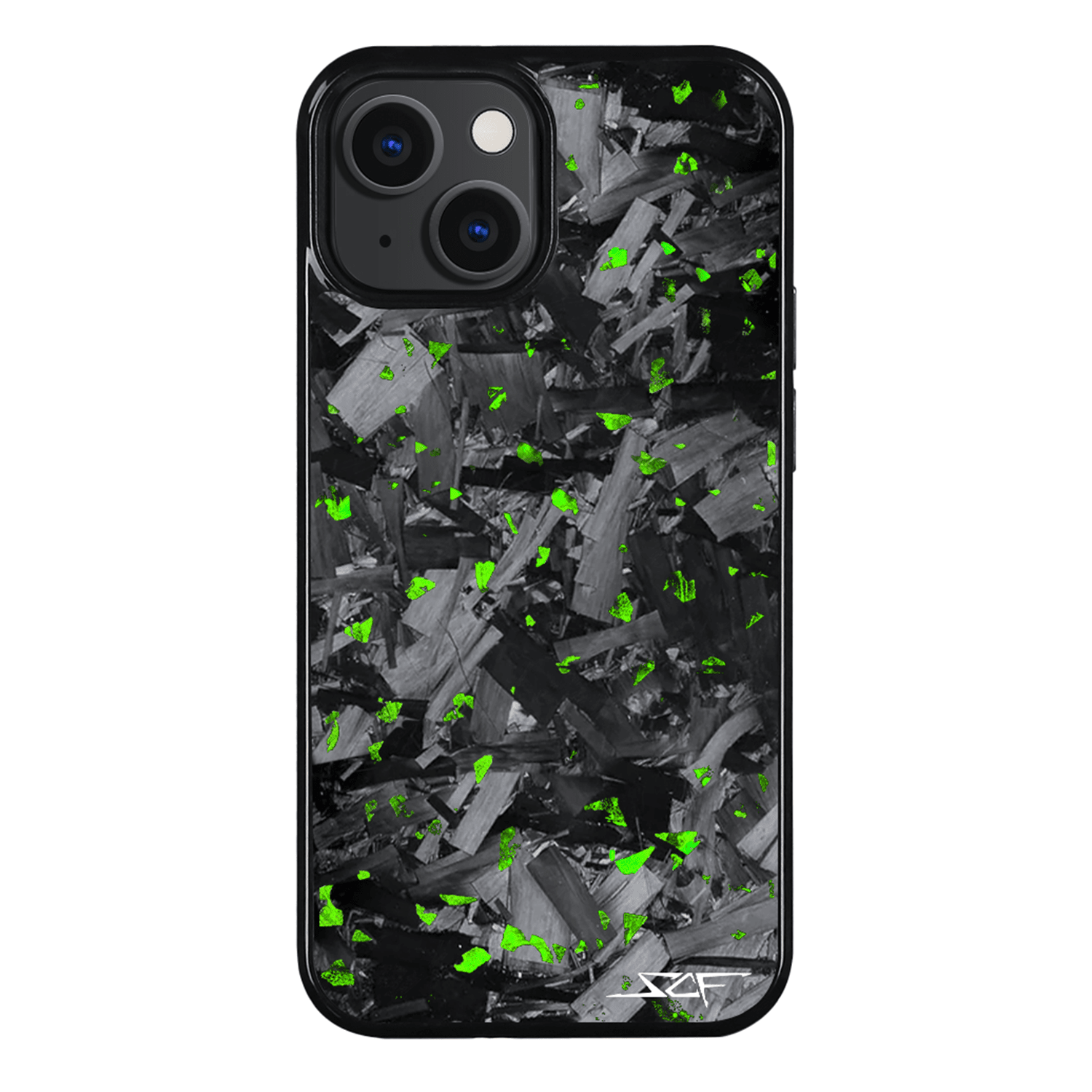 iPhone | Green Flake Real Forged Chunk Carbon Fiber Phone Case | CLASSIC Series