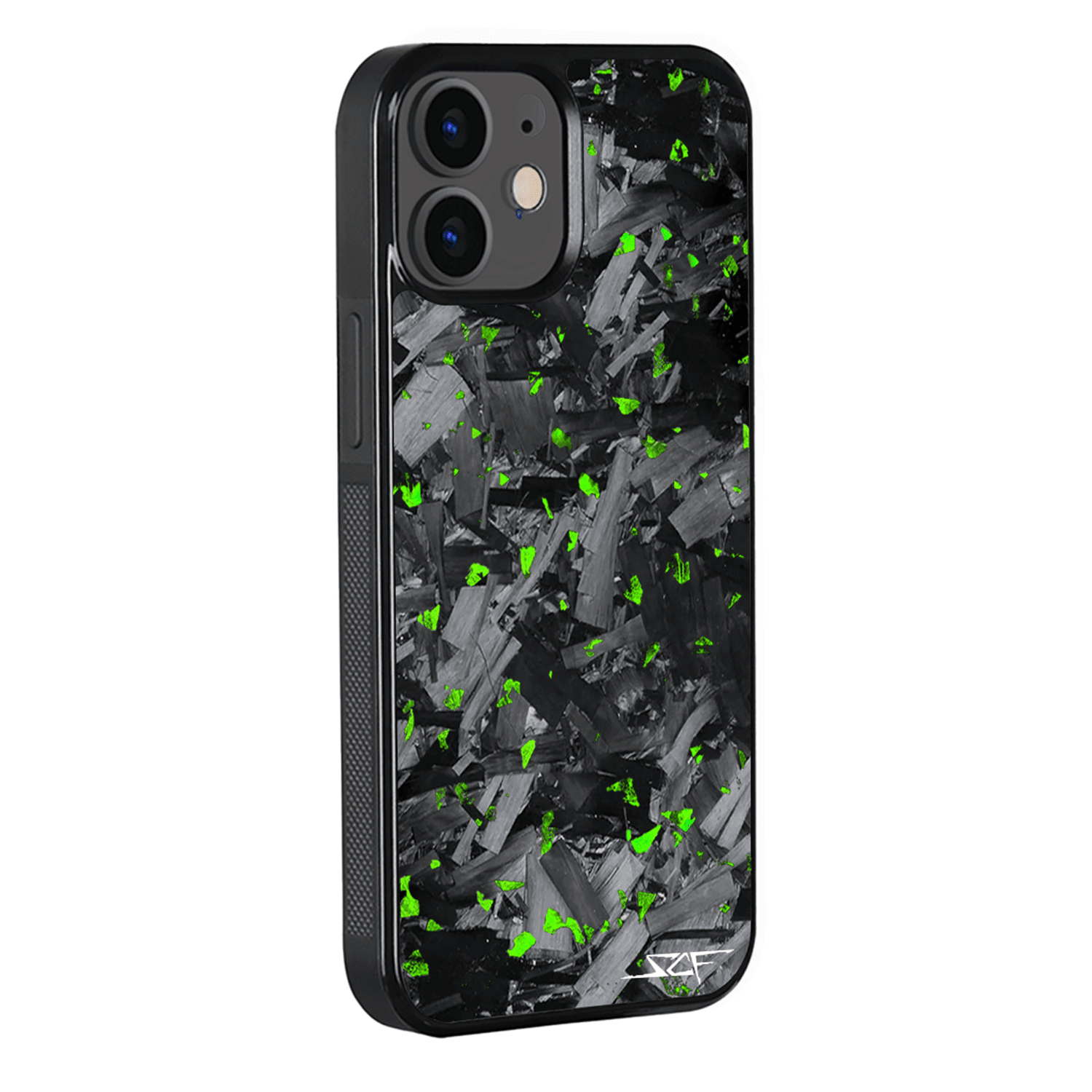 iPhone | Green Flake Real Forged Chunk Carbon Fiber Phone Case | CLASSIC Series
