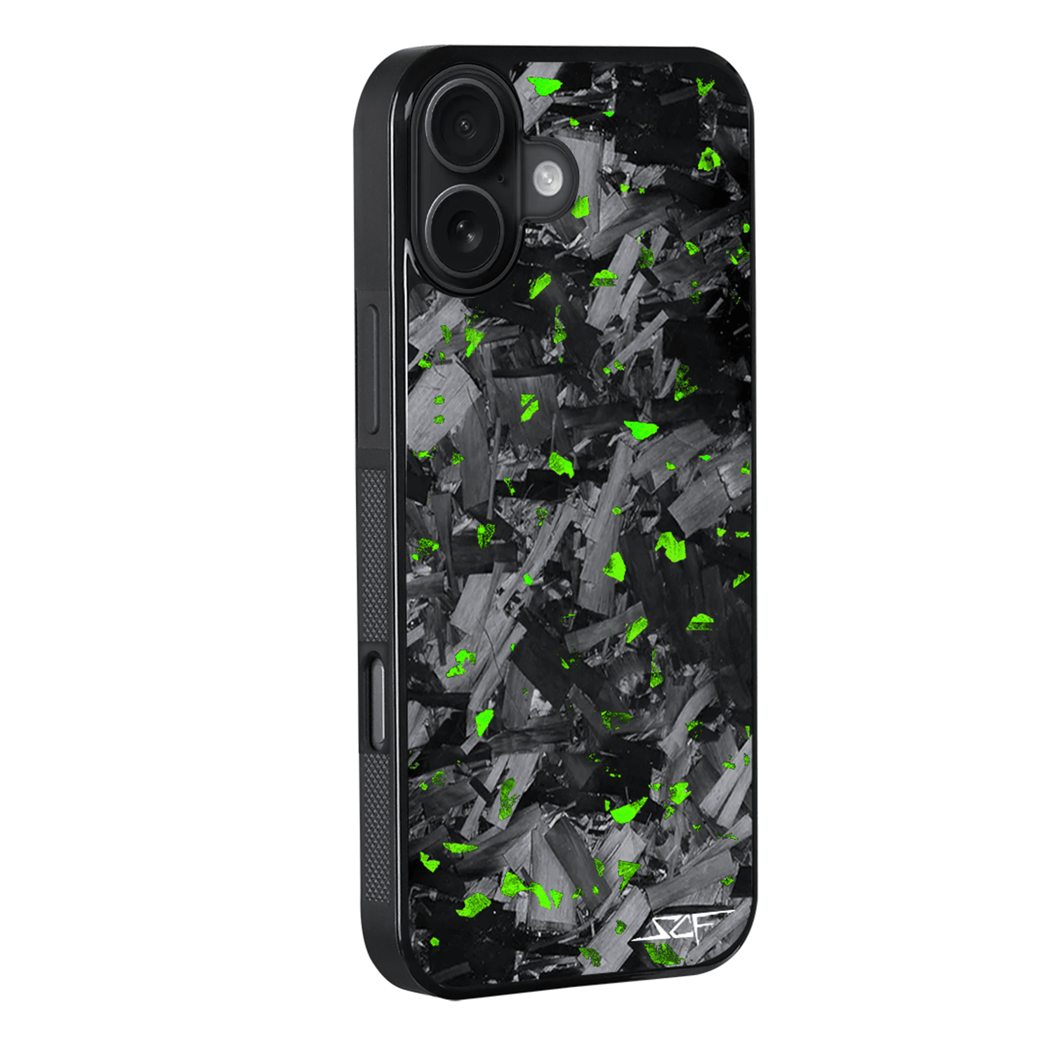 iPhone | Green Flake Real Forged Chunk Carbon Fiber Phone Case | CLASSIC Series