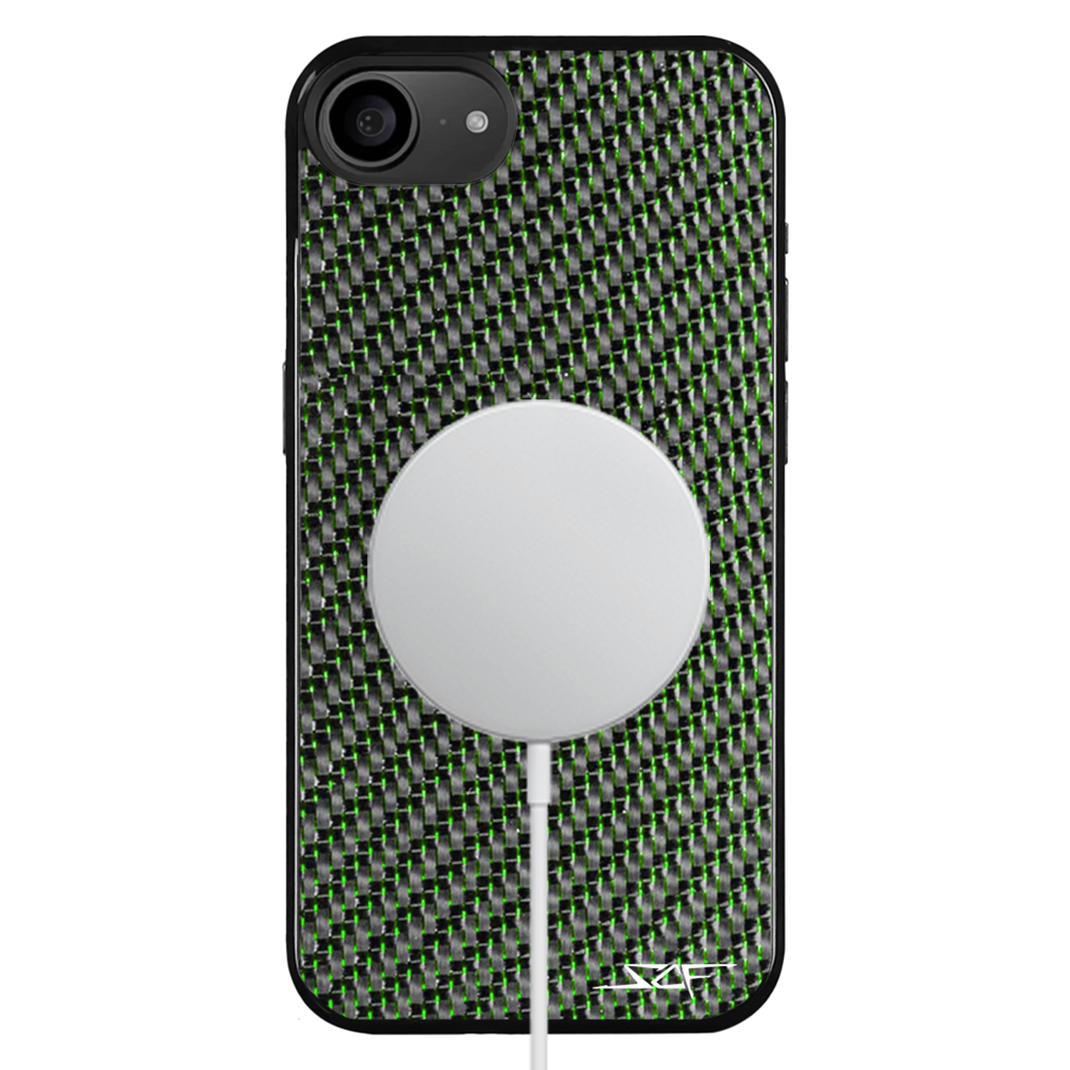 iPhone | Green Lace Real Carbon Fiber Phone Case | CLASSIC Series
