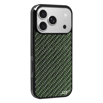 iPhone | Green Lace Real Carbon Fiber Phone Case | CLASSIC Series