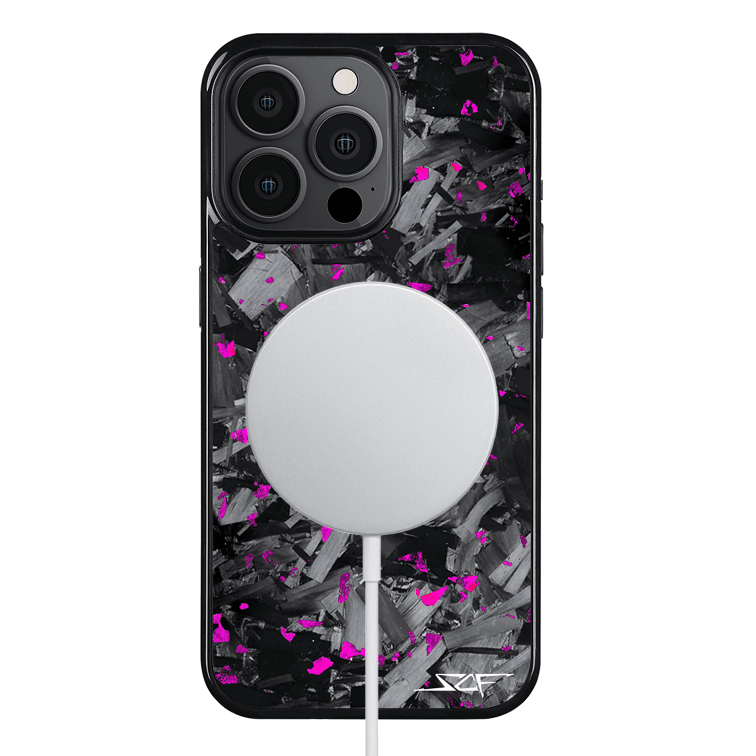 iPhone | Purple Flake Real Forged Chunk Carbon Fiber Phone Case | CLASSIC Series