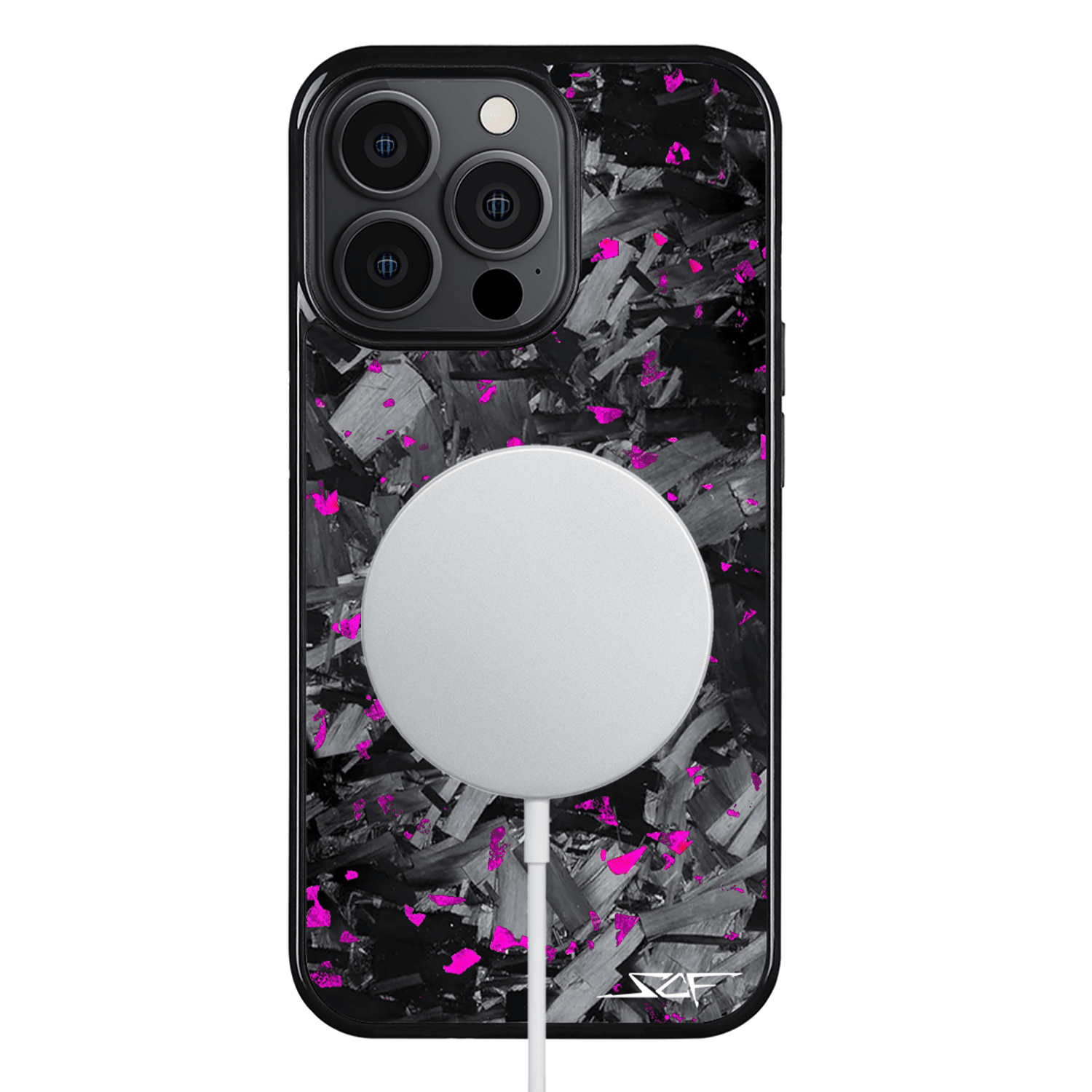 iPhone | Purple Flake Real Forged Chunk Carbon Fiber Phone Case | CLASSIC Series
