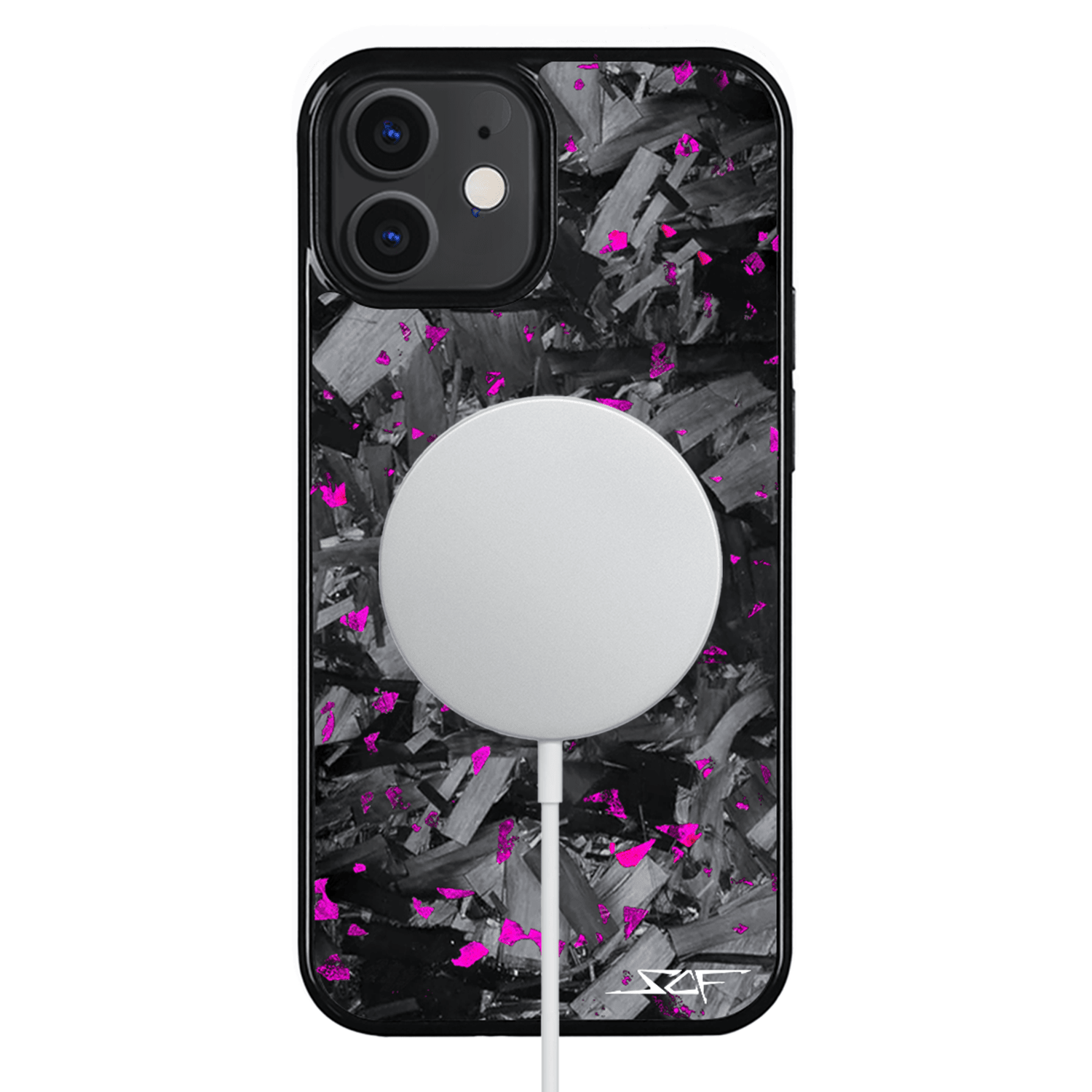 iPhone | Purple Flake Real Forged Chunk Carbon Fiber Phone Case | CLASSIC Series