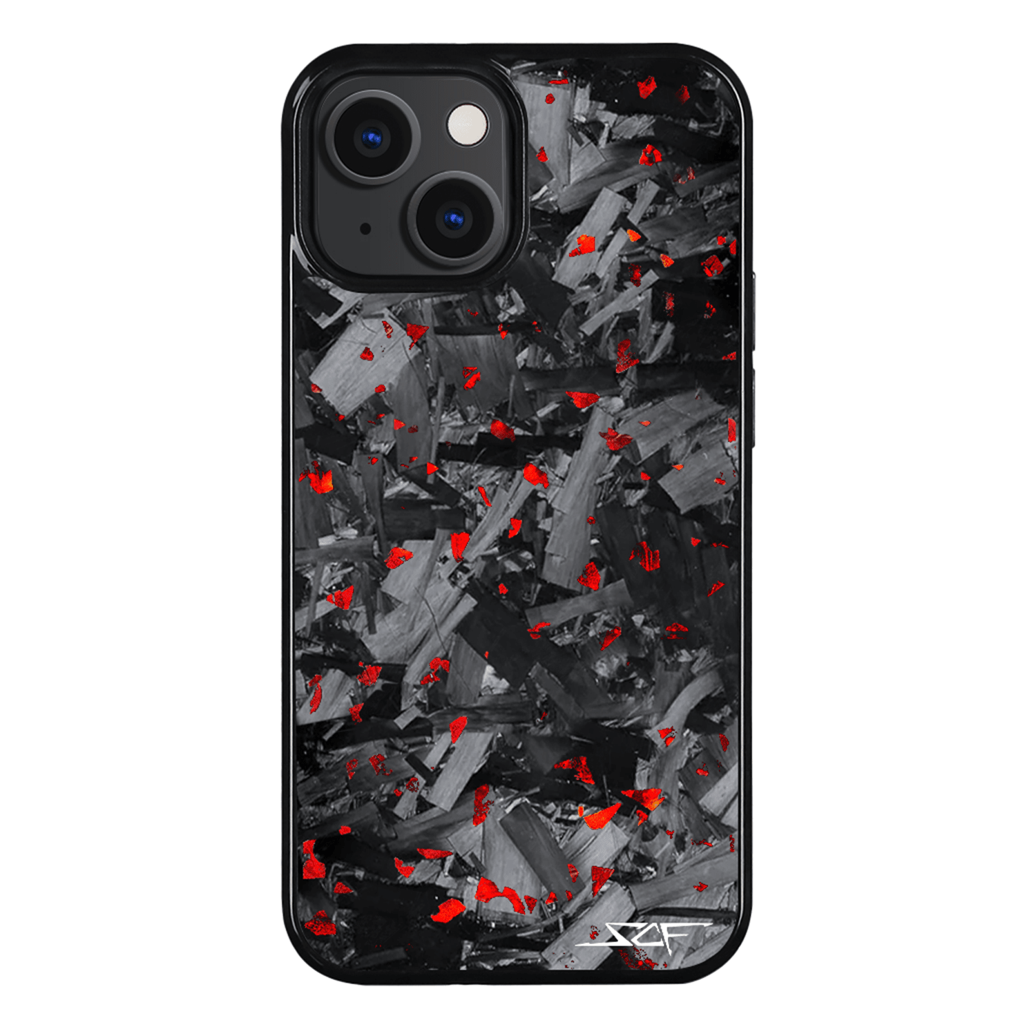iPhone | Red Flake Real Forged Chunk Carbon Fiber Phone Case | CLASSIC Series