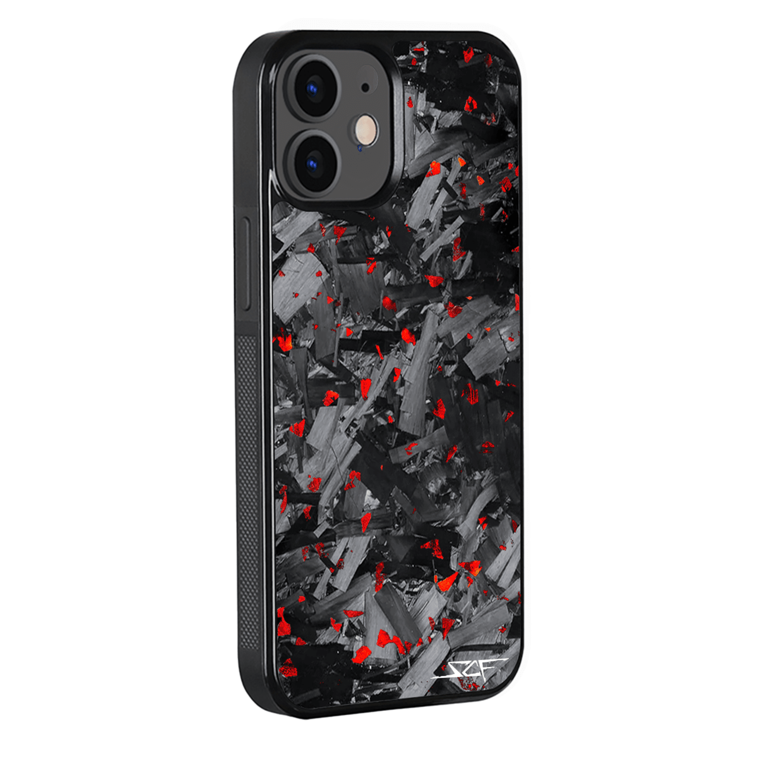 iPhone | Red Flake Real Forged Chunk Carbon Fiber Phone Case | CLASSIC Series