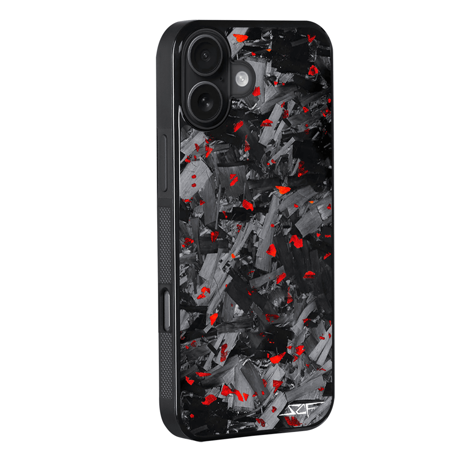 iPhone | Red Flake Real Forged Chunk Carbon Fiber Phone Case | CLASSIC Series